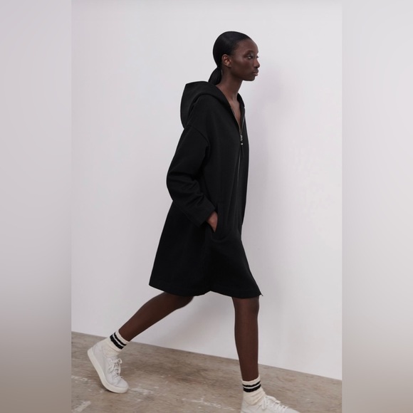 Zara Tops Zara Black Oversized Zip Up Hoodie Poshmark